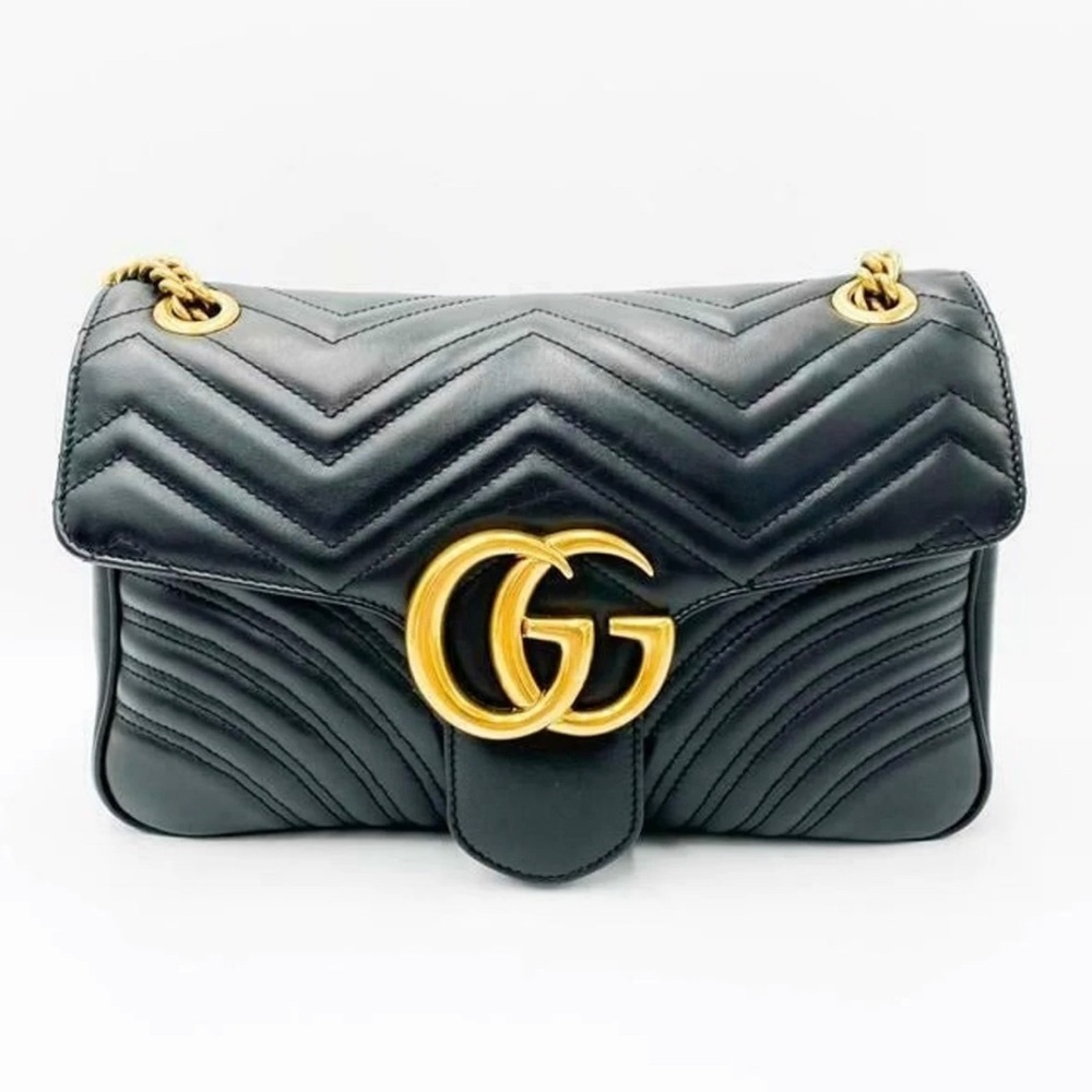Sold on another site Gucci Marmont Matelasse medium black bag/crossbody - Picture 5 of 15
